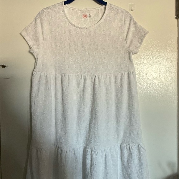 wonder nation Other - wonder nation White Eyelet Tiered Casual Dress